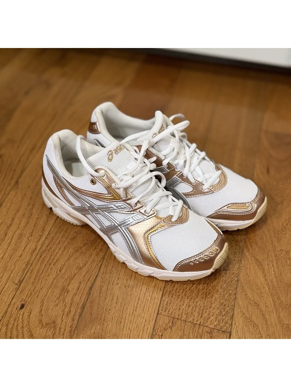 Size US 6.5 Women’s ASICS Gel-DS 14 Shoes Sneakers Cream Rose Gold 1203B102
